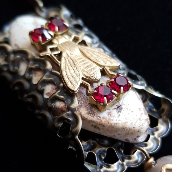 Vintage Repurposed Assemblage Necklace - Picture 7 of 8